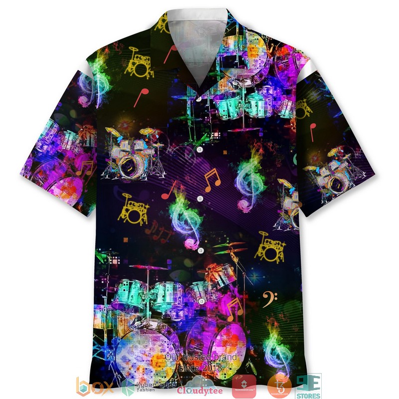 Drinking Viking Print Short Sleeve Hawaiian Shirt