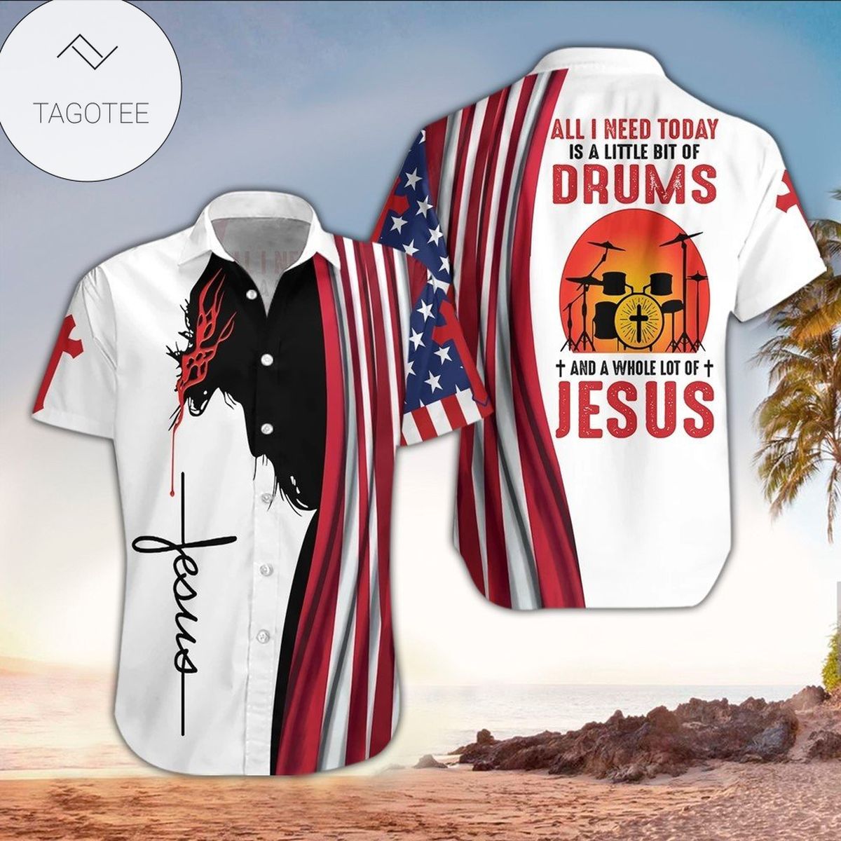 Drum Hawaiian Shirt Drum Button Up Shirt