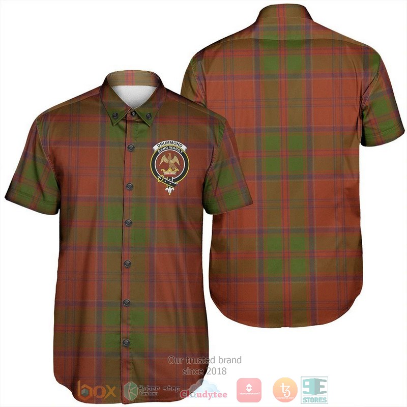 Drummond Clan Tartan Hawaiian Shirt