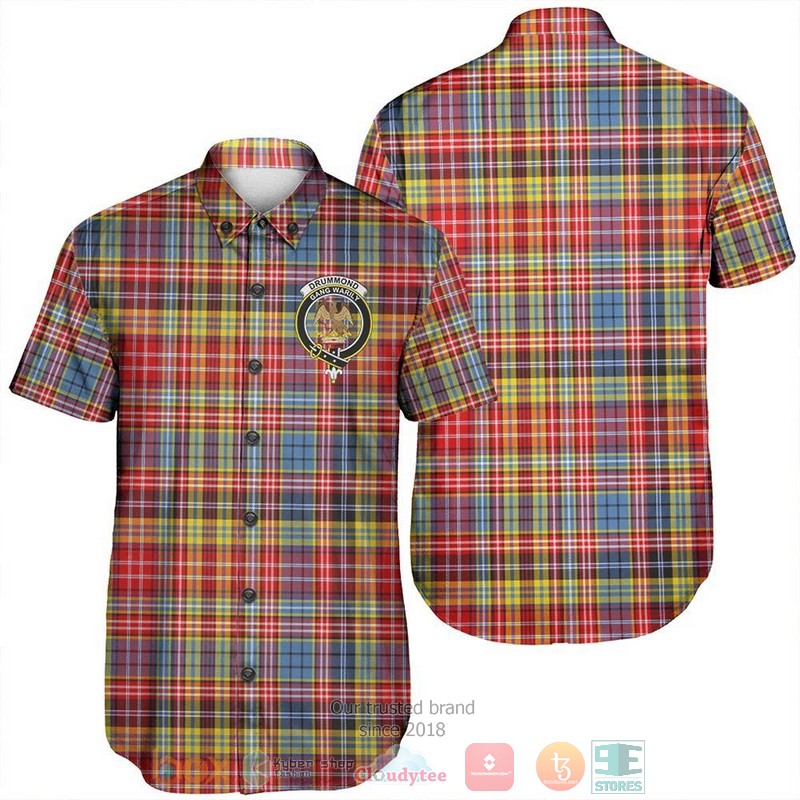 Drummond of Strathallan Tartan Hawaiian Shirt