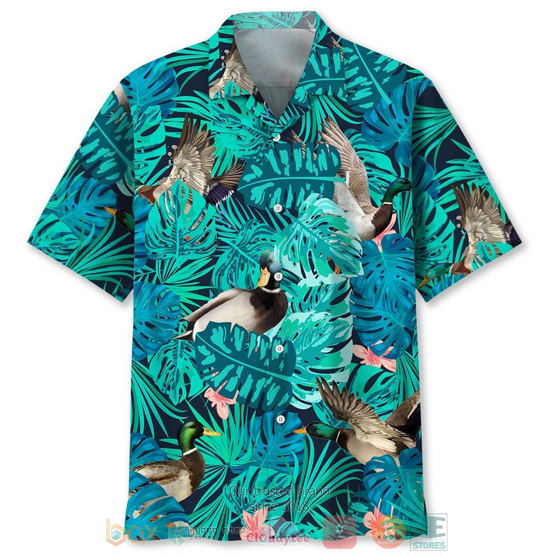 Duck Truck Pattern Hawaiian Shirt