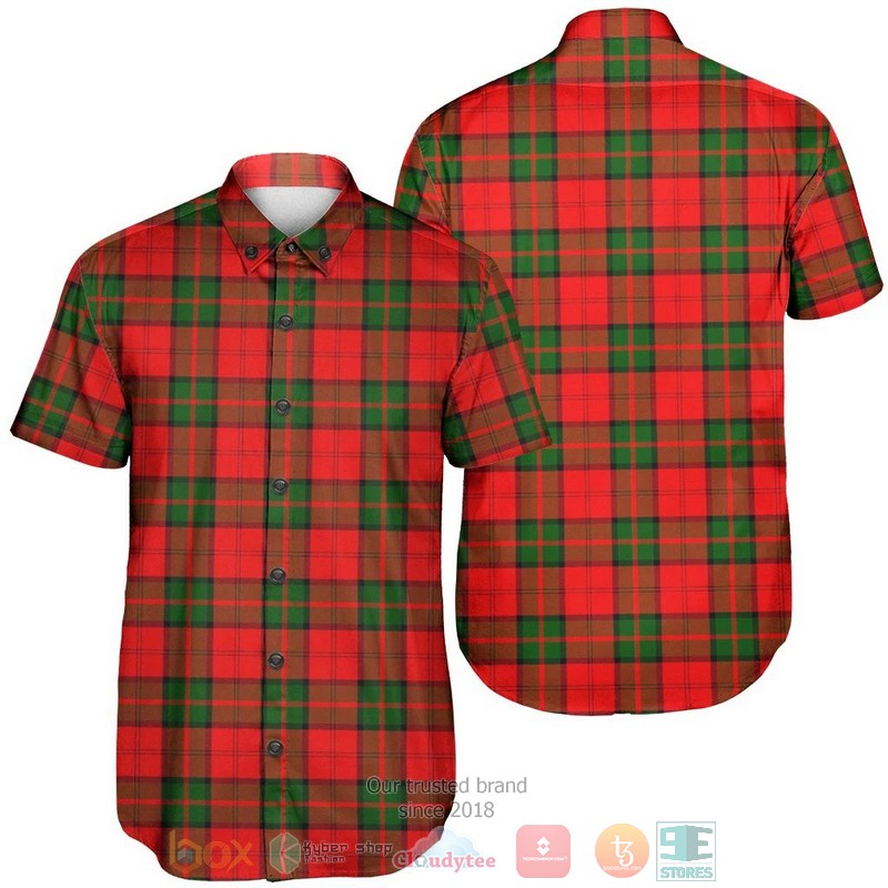 Dunbar Modern Tartan Crest Hawaiian Shirt