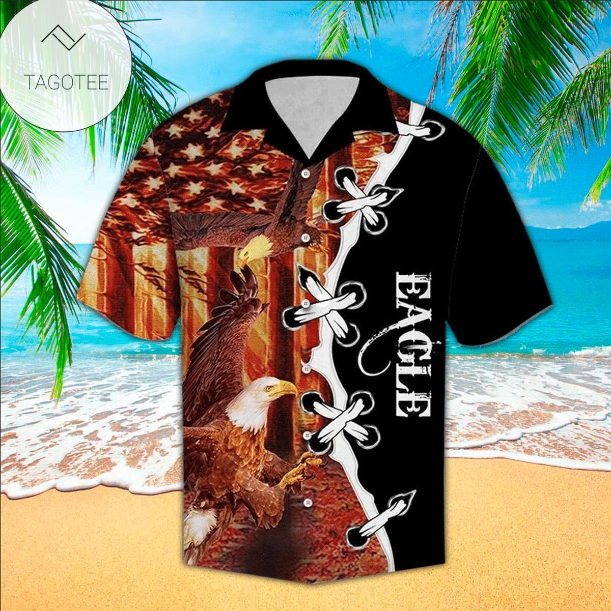 Eagle Aloha Shirt Perfect Hawaiian Shirt For Eagle Lover