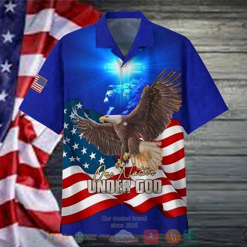 Eagle American flag Hawaiian Shirt