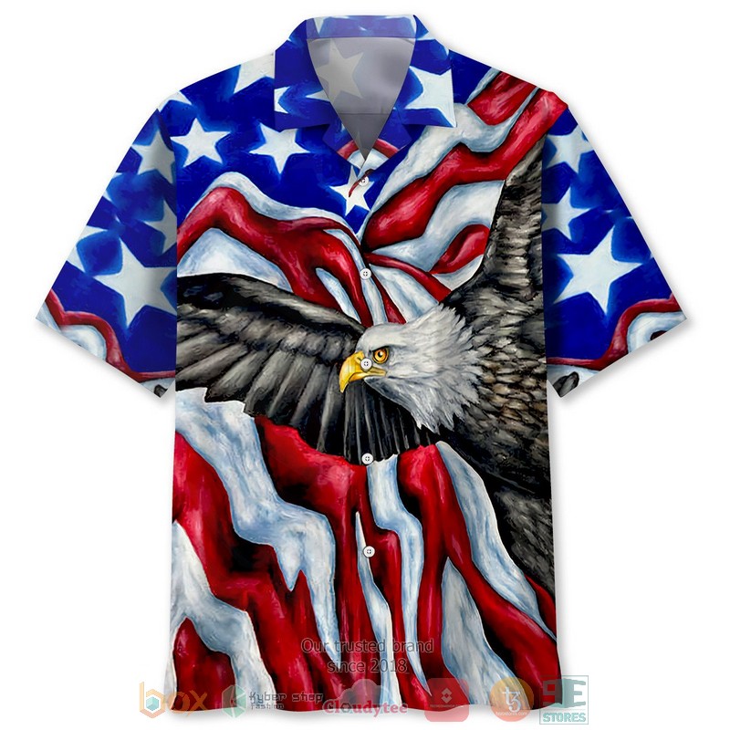 Eagle American Flag Stop Erasing Our History Hawaiian Shirt