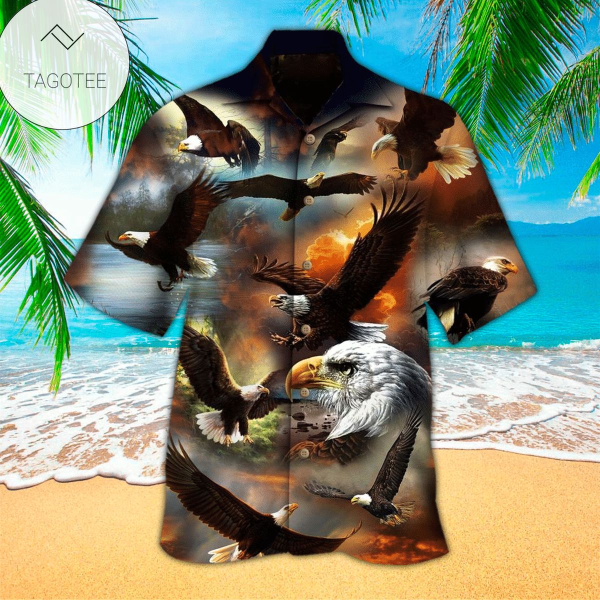 Eagle Hawaiian Shirt Eagle Lover Gifts