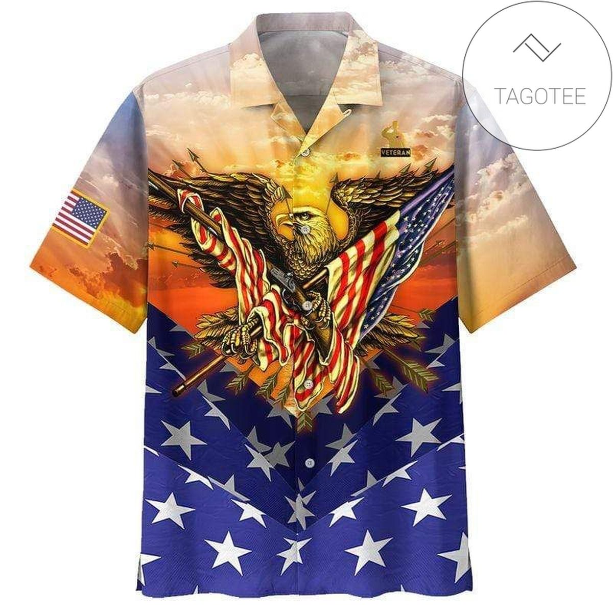 Eagles Patriotism American Sky Hawaiian Shirt