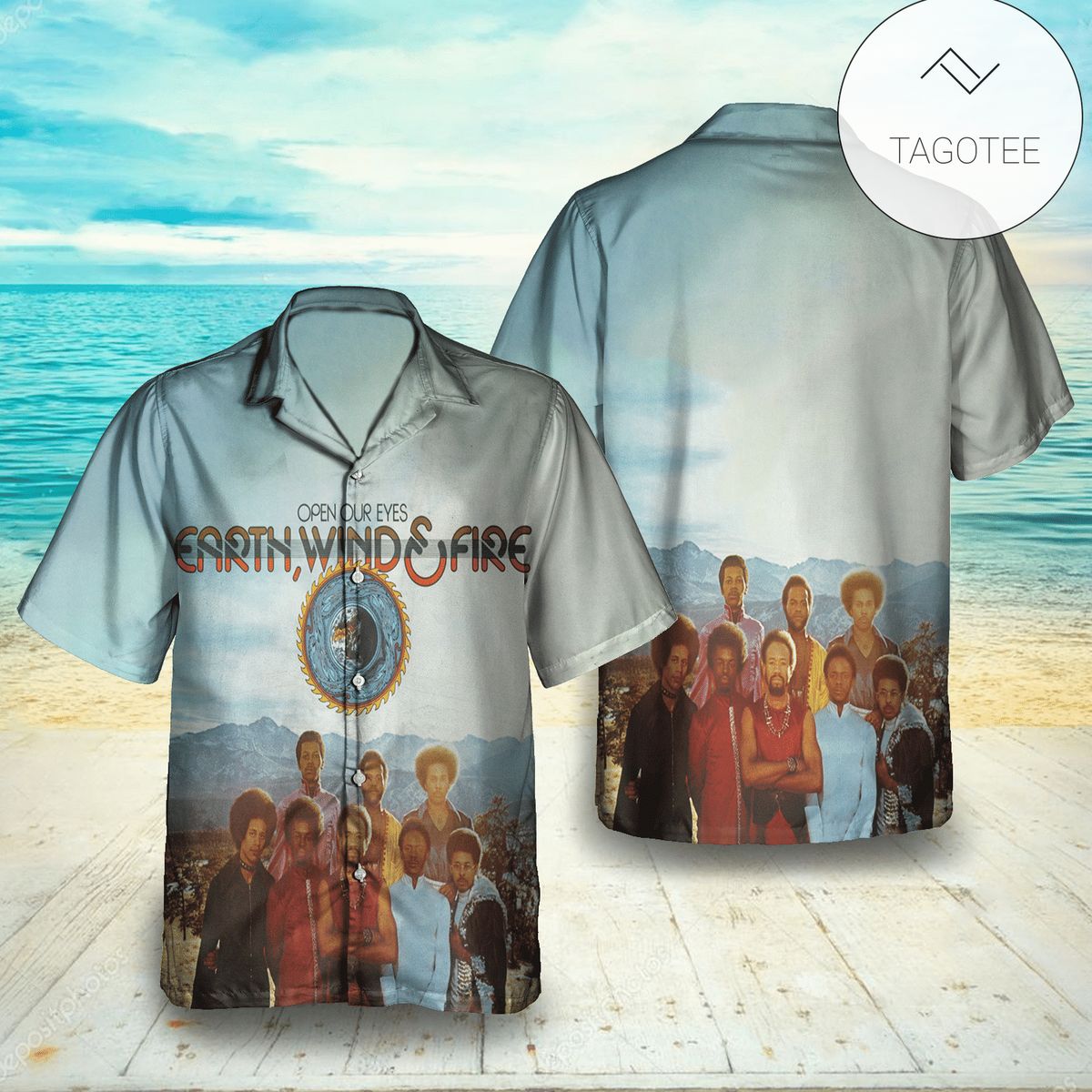 Earth Wind And Fire Now Then And Forever Album Cover Hawaiian Shirt