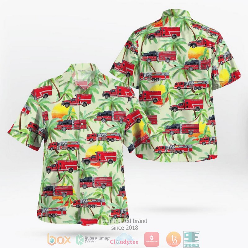 East Dunkirk Fire Department New York Saint Patrick’s Day Hawaiian Shirt