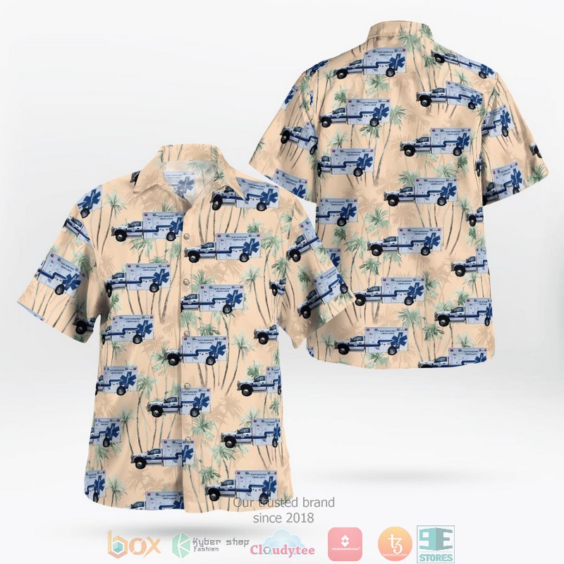 East Moline Illinois Genesis Ambulance Hawaiian Shirt