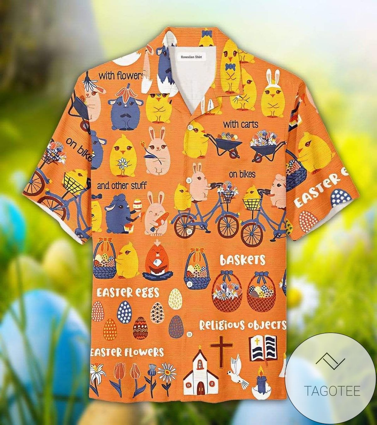 Easter Hawaiian Shirt Easter Button Up Shirt