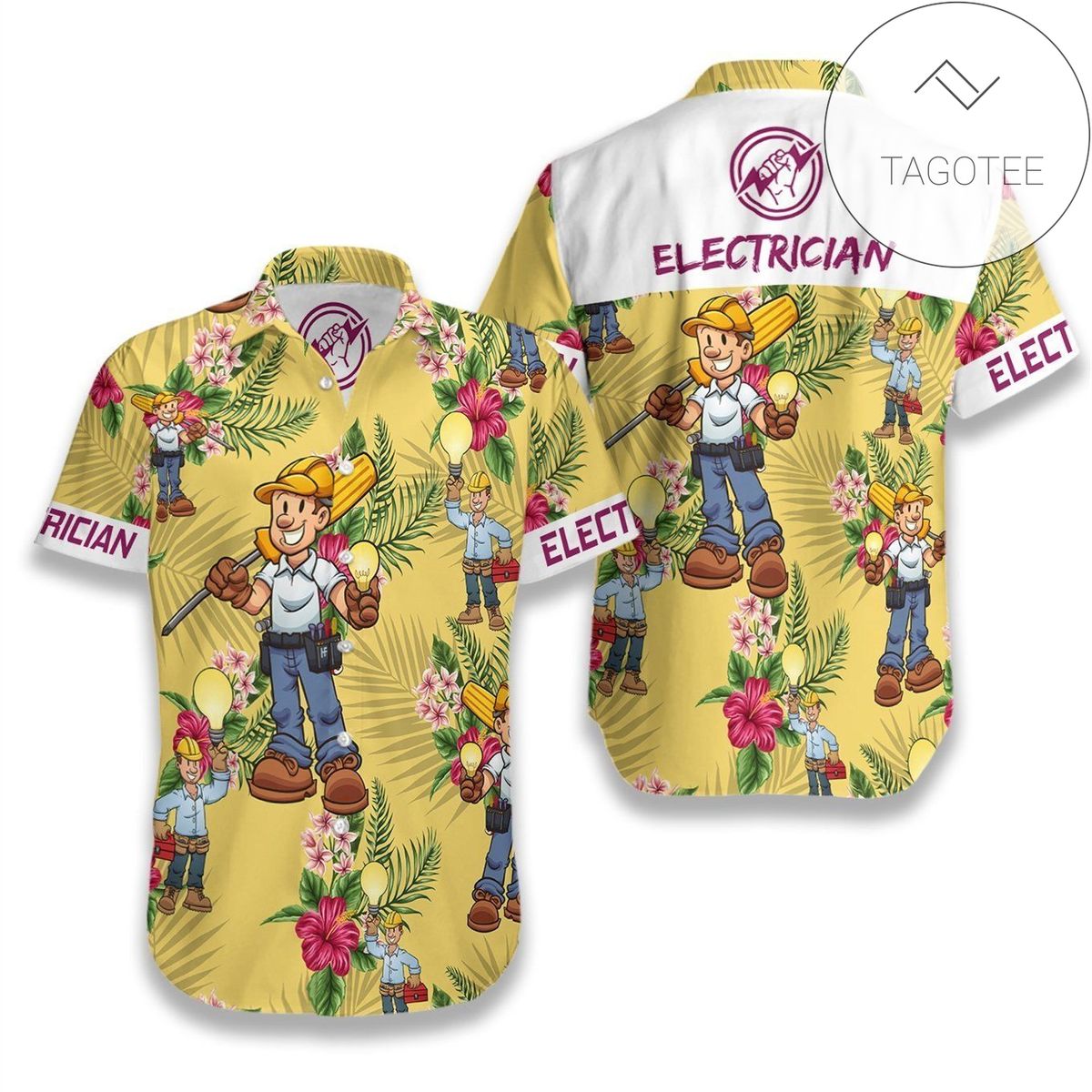 Electrician Terrier Aloha Hawaii Shirt Perfect Hawaiian Shirt For Electrician