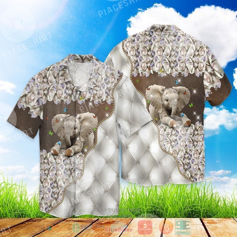 Elephant Mother Life Does Not Come With A Manual It Come With A Mother Short Sleeve Hawaiian Shirt