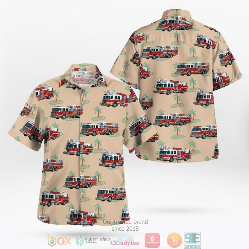 Elkhart Indiana Elkhart Fire Department Hawaiian Shirt