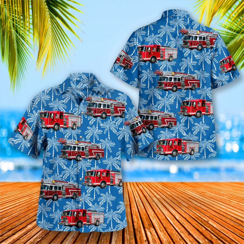 Elizabethtown Lancaster County Pennsylvania Elizabethtown Fire Dept Station 74 Hawaiian Shirt