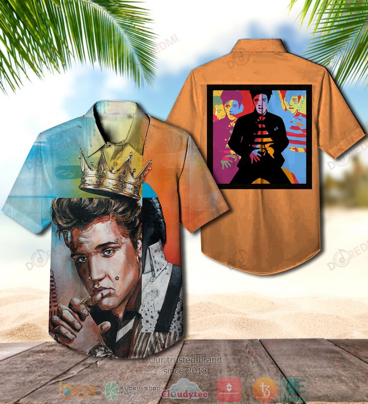 Elvis Presley Black Hawaiian Shirt