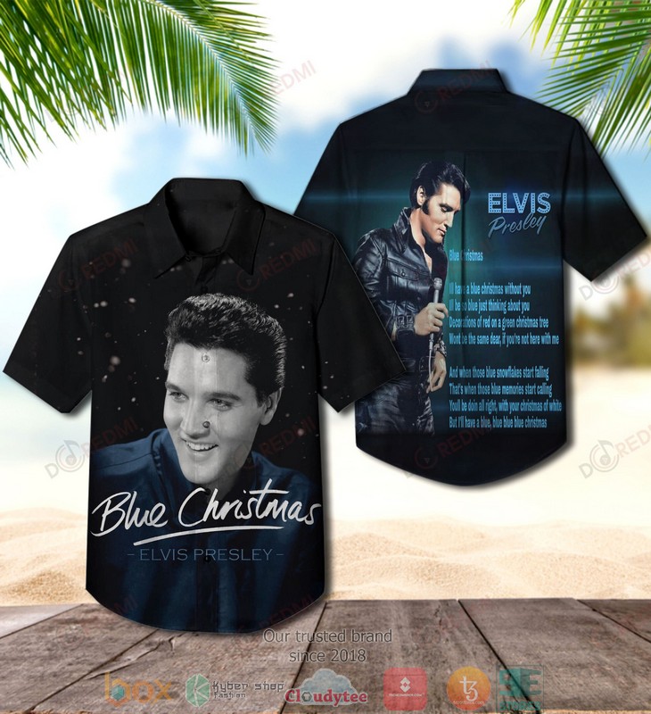 Elvis Presley Black Hawaiian Shirt