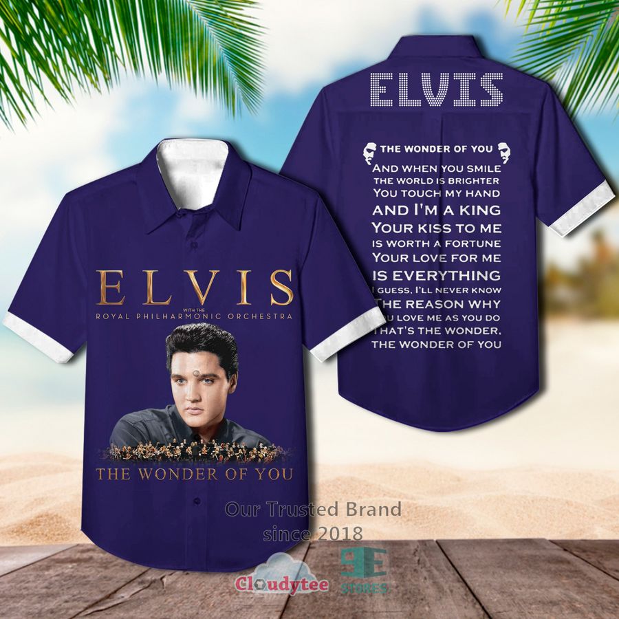 Elvis Presley Moody Blue Casual Hawaiian Shirt