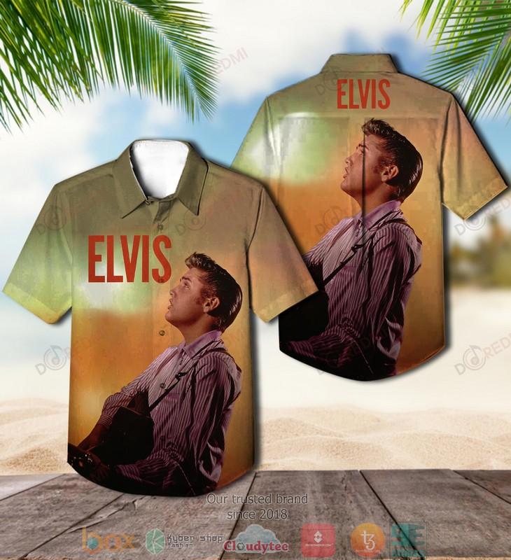 Elvis Presley Playing Guitar Hawaiian Shirt