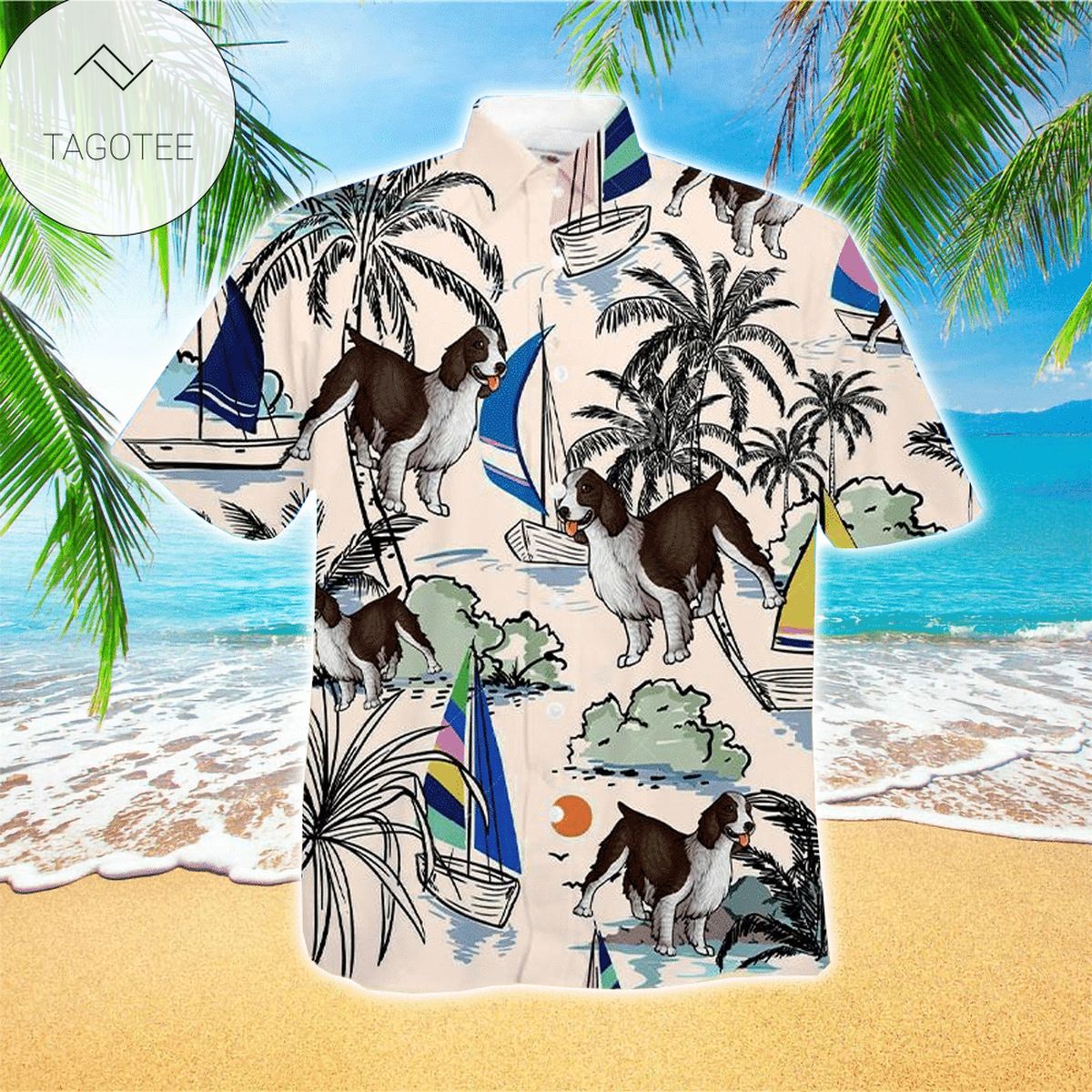 English Springer Spaniel Tropical Hawaiian Shirt