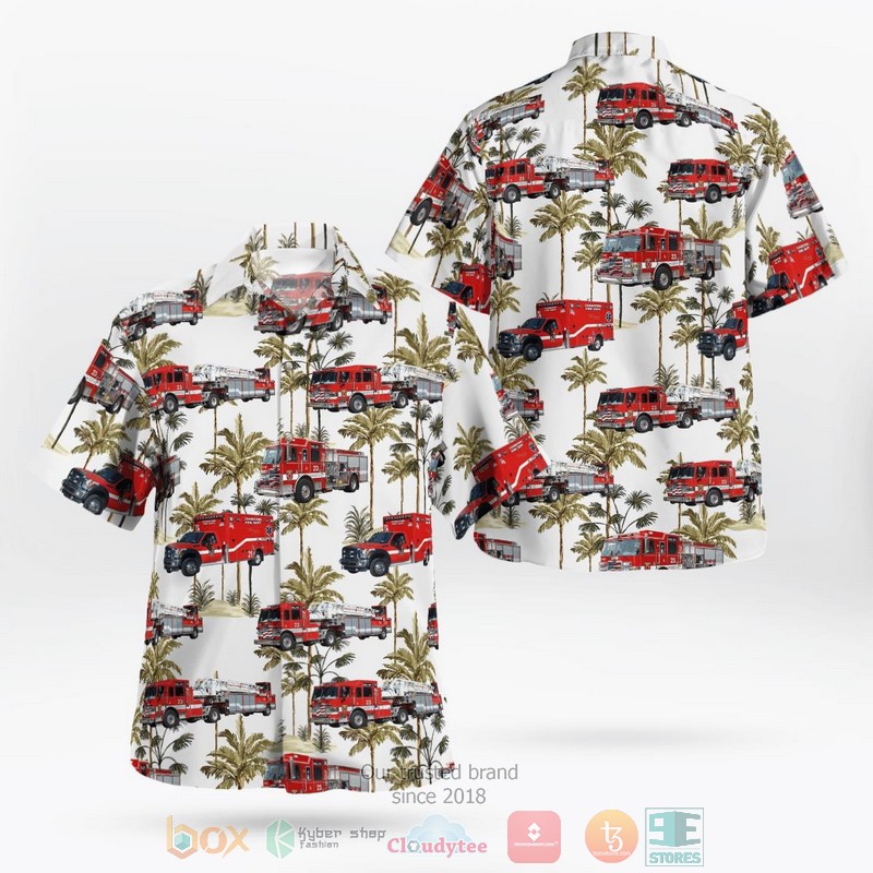 Evansville Vanderburgh County Indiana Perry Township Volunteer Fire Department Hawaiian Shirt