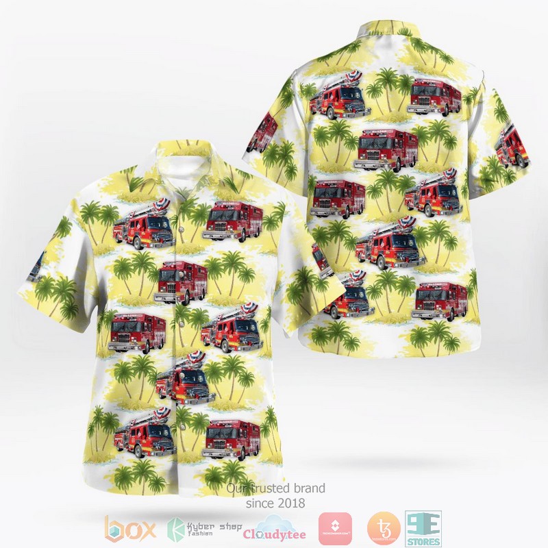 Ewing New Jersey Prospect Heights Volunteer Fire Company 1 Station 31 Hawaiian Shirt