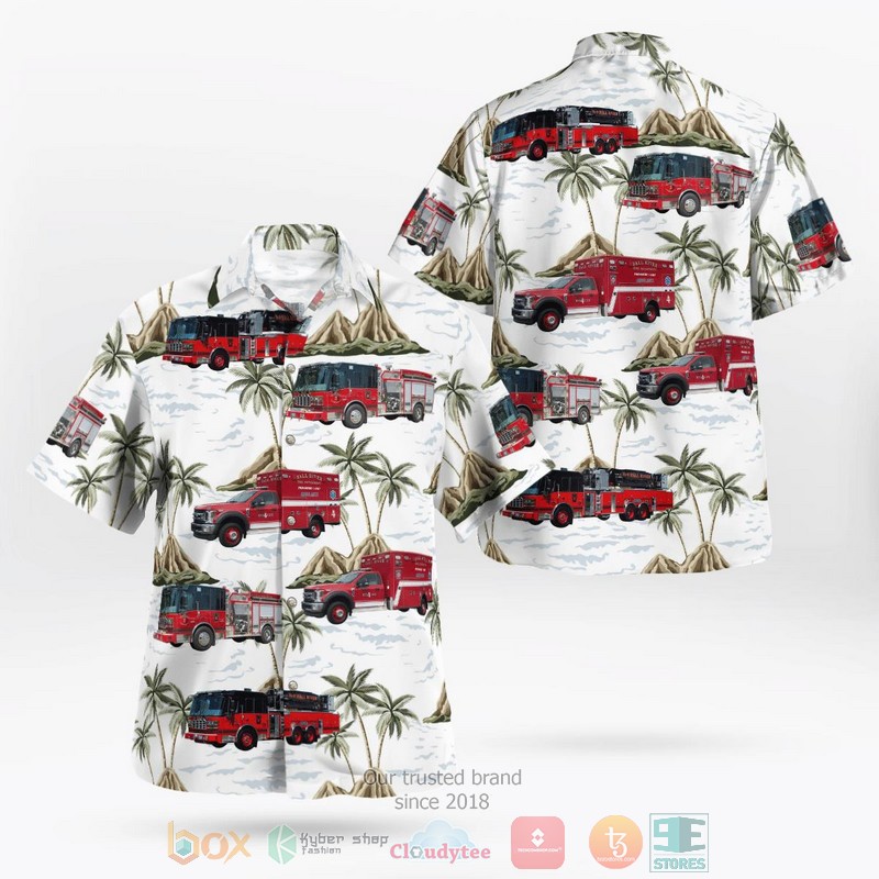 Fallston Maryland Fallston Fire Company Hawaiian Shirt