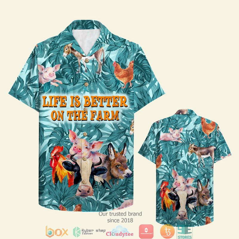 Farmer Chicken Stop staring at my cock Funny Hawaiian Shirt