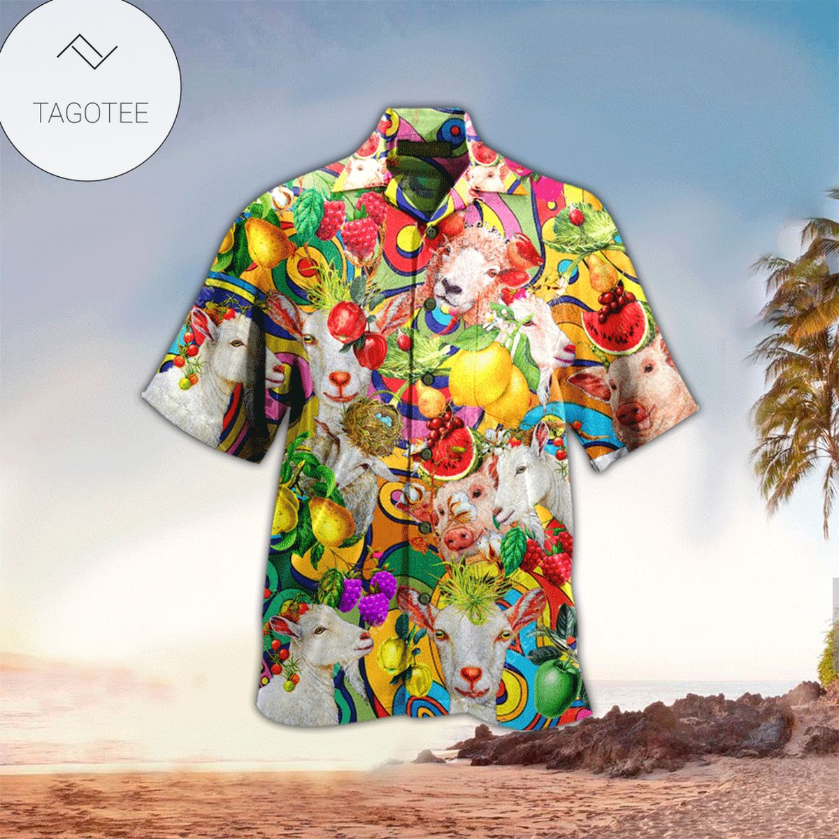 Farmer For Men And Women Graphic Print Short Sleeve Hawaiian Casual Shirt