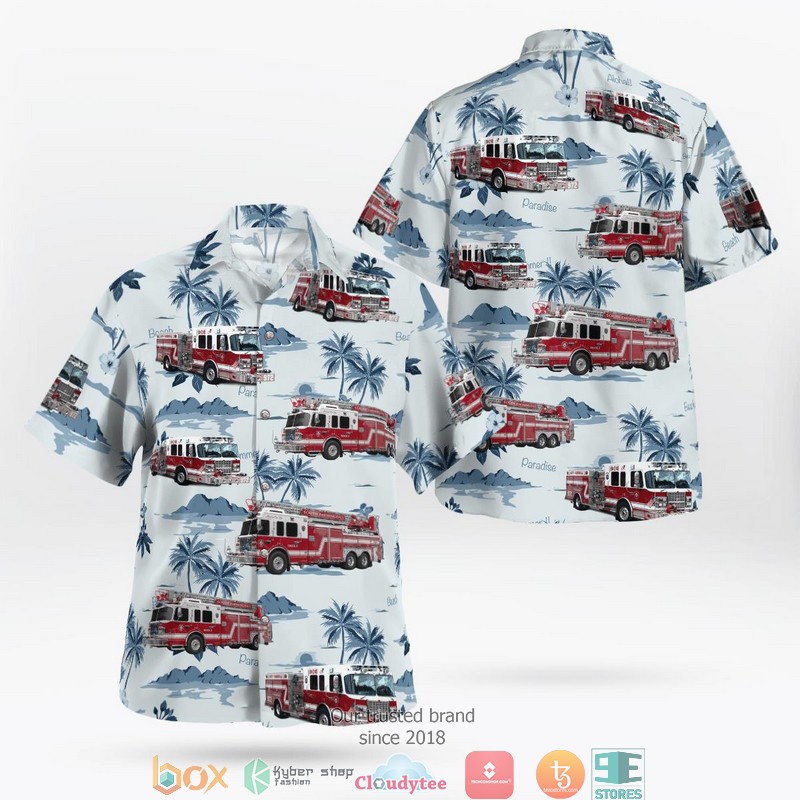 Farmingdale New York Hunter EMS Ambulance Aloha Shirt