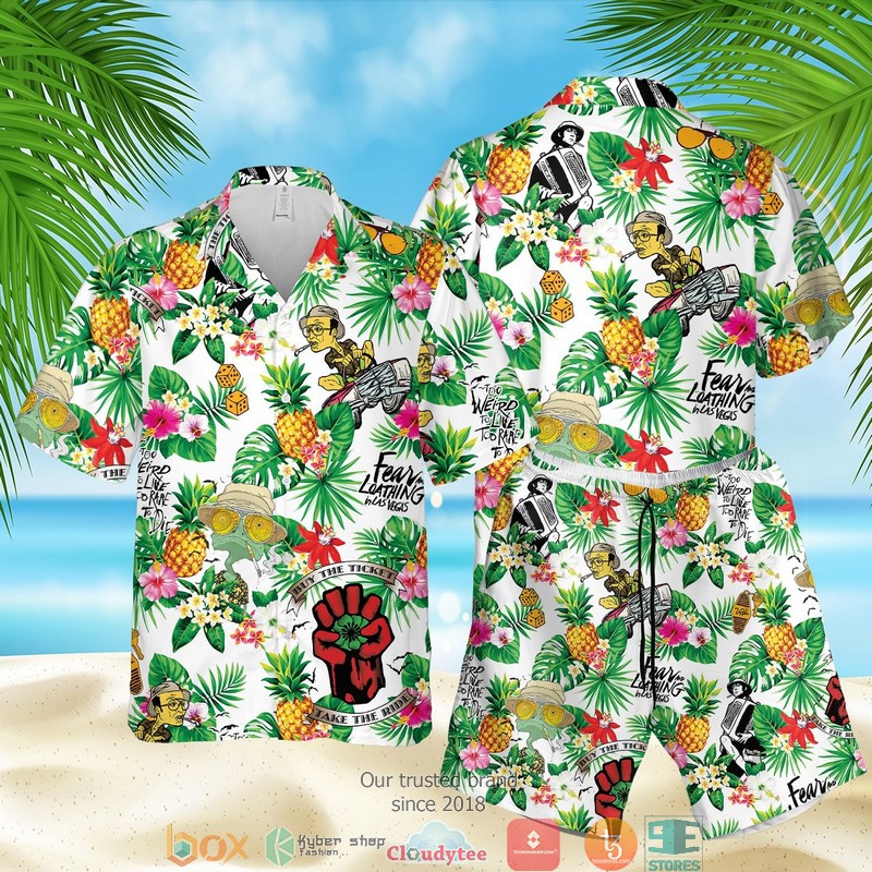 Fear and Loathing in Las Vegas Pineapple Black Hawaian Summer Outfit