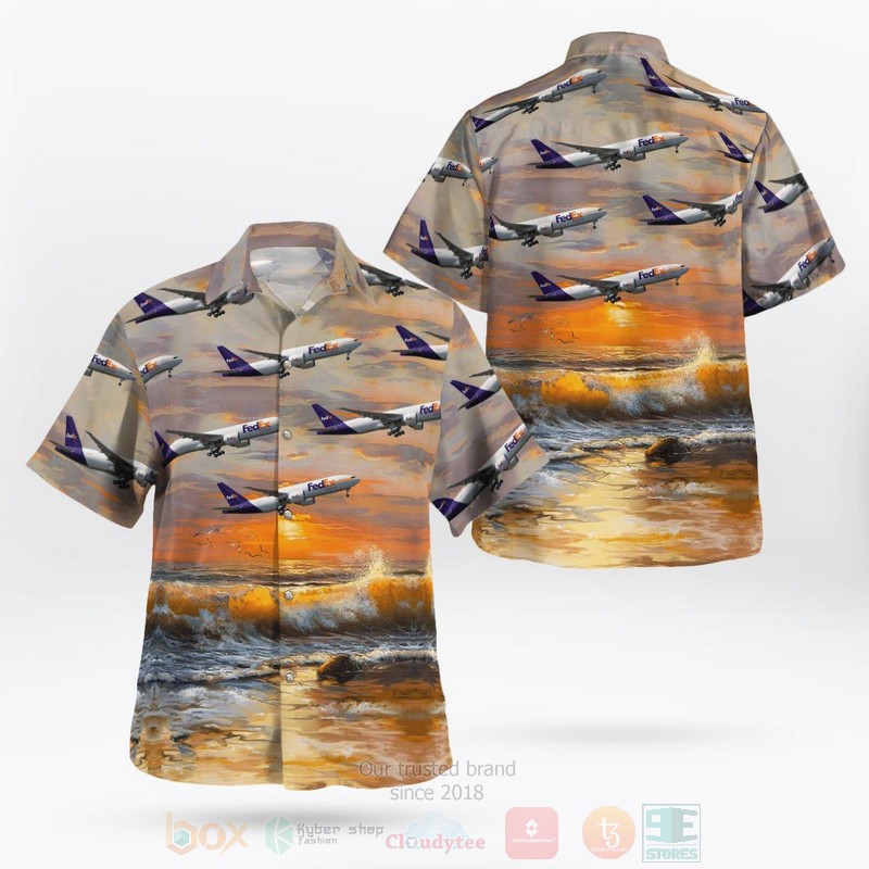 FedEx Express Boeing 777-F28 Hawaiian Shirt