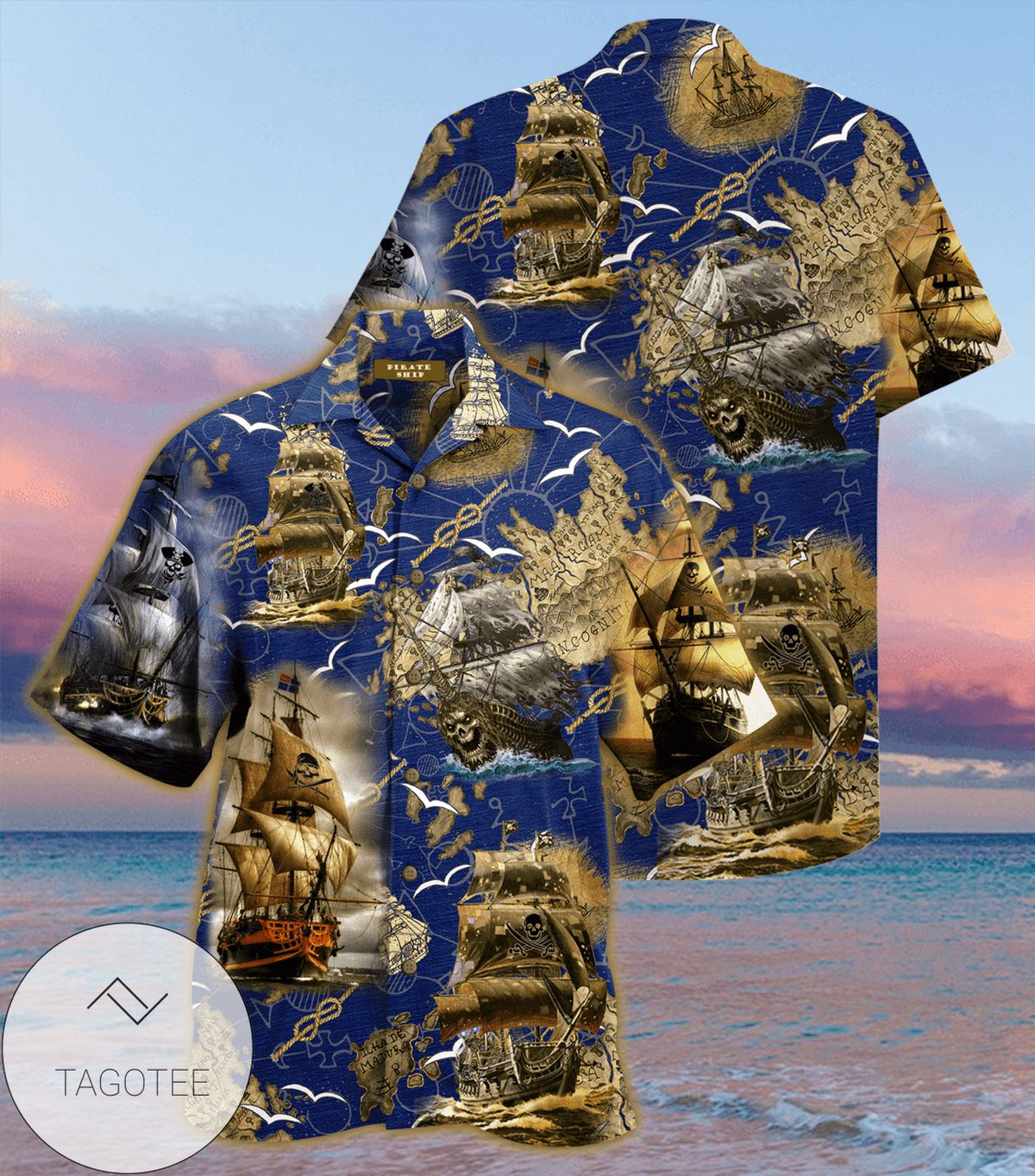 Find Amazing Pirate Santa Claus Unisex Hawaiian Aloha Shirts