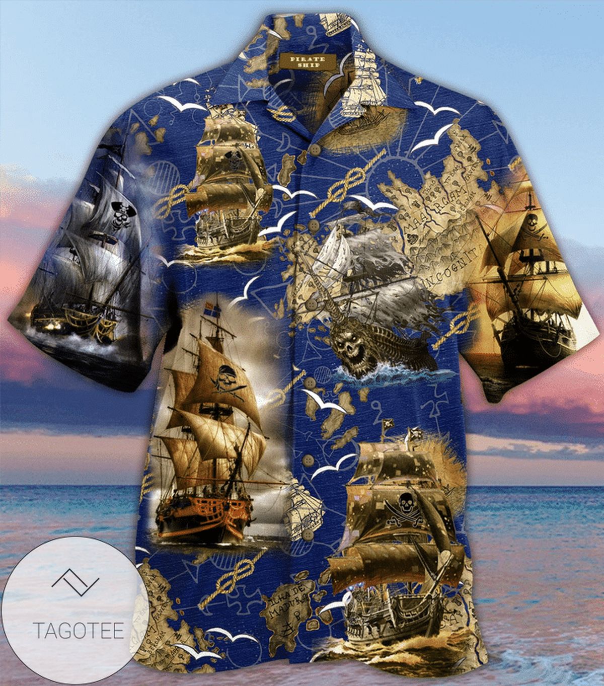 Find Amazing Pirate Santa Claus Unisex Hawaiian Aloha Shirts