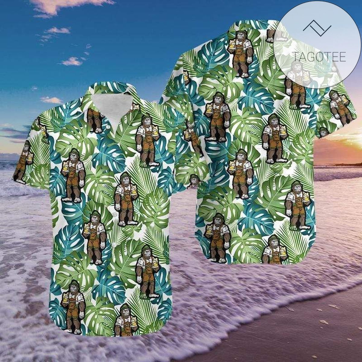 Find Binary Code Skull Dark Green Hawaiian Aloha Shirts