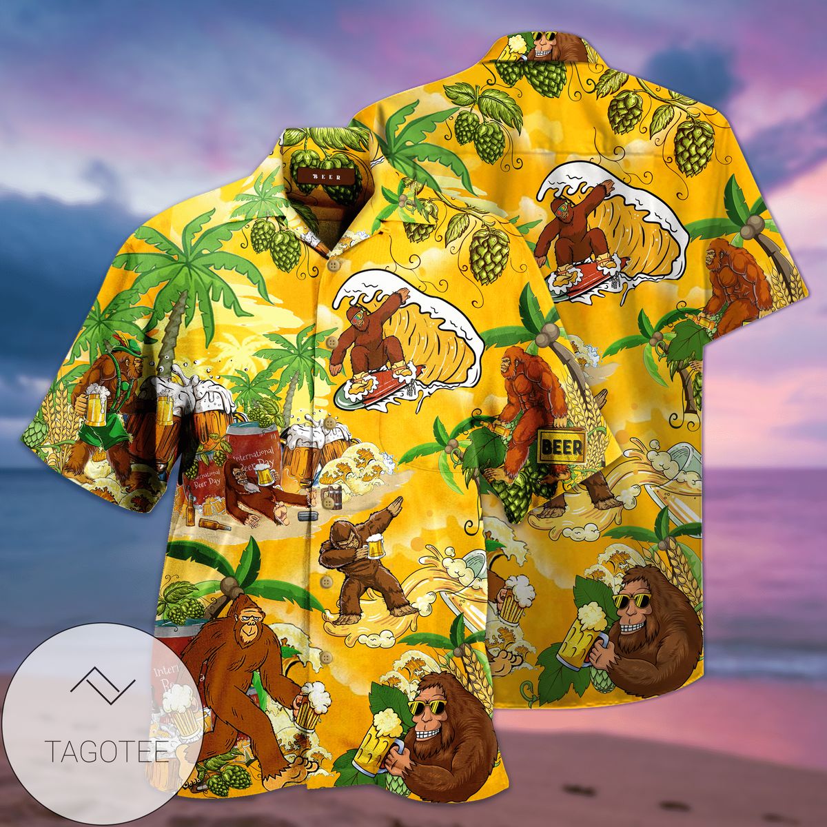 Find Bigfoot Jungle Exotic Hawaiian Aloha Shirts 51220l