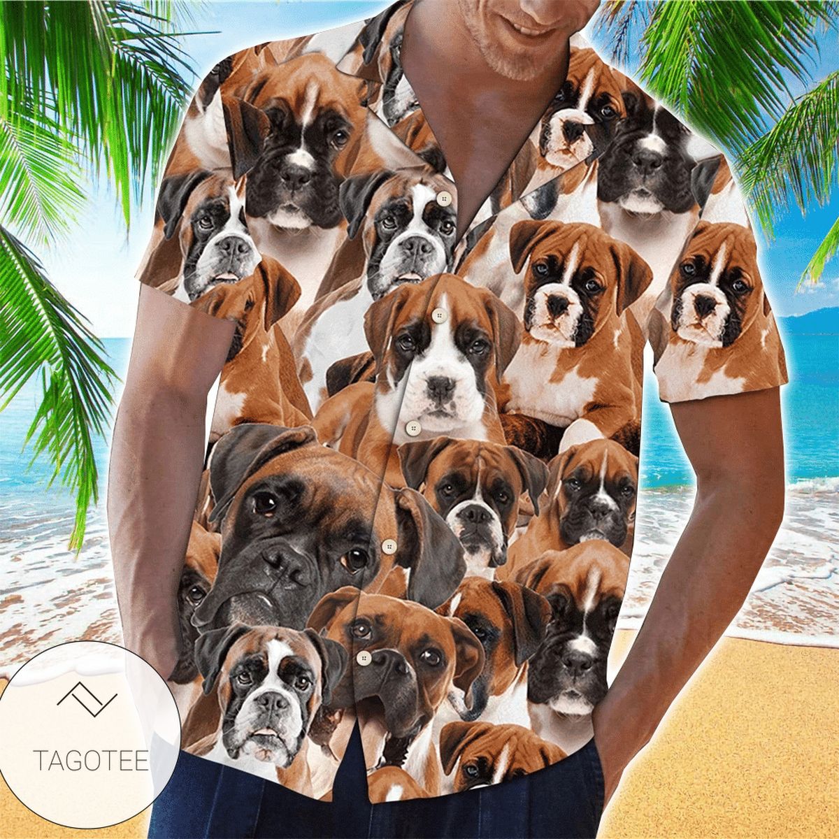 Find Boxer Dog Hawaiian Aloha Shirts