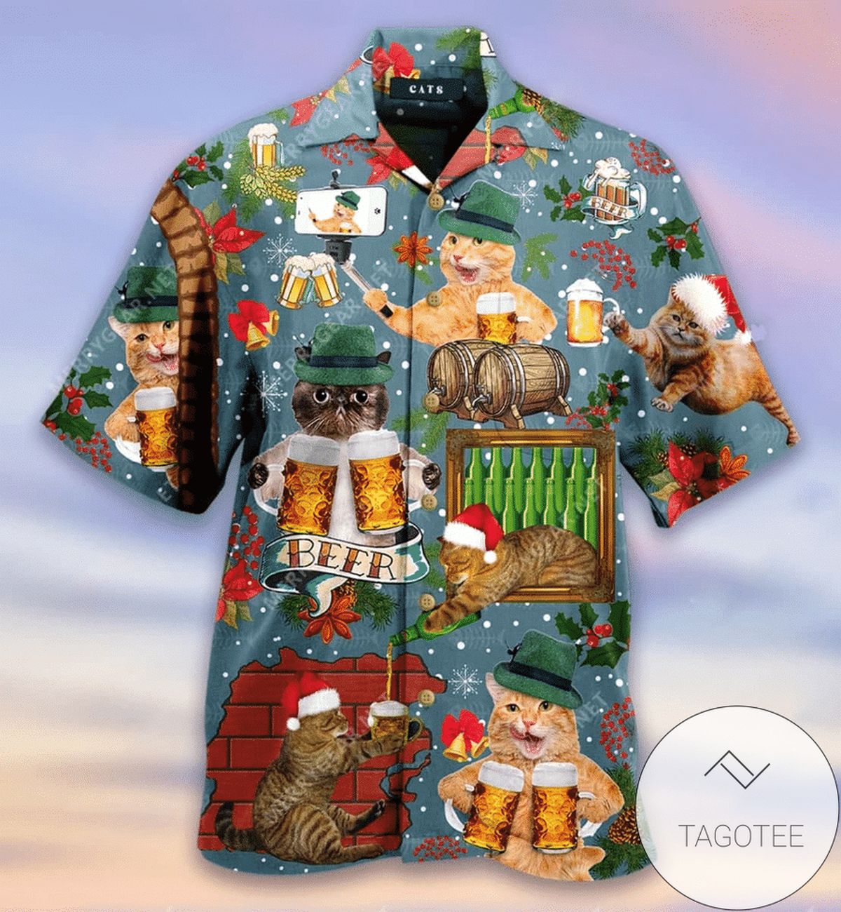 Find Hawaiian Aloha Shirts Christmas Cool Tattoo Santa Claus 2212dh