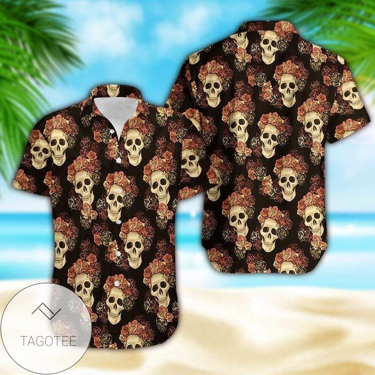 Find Hawaiian Aloha Shirts Skull Reflection