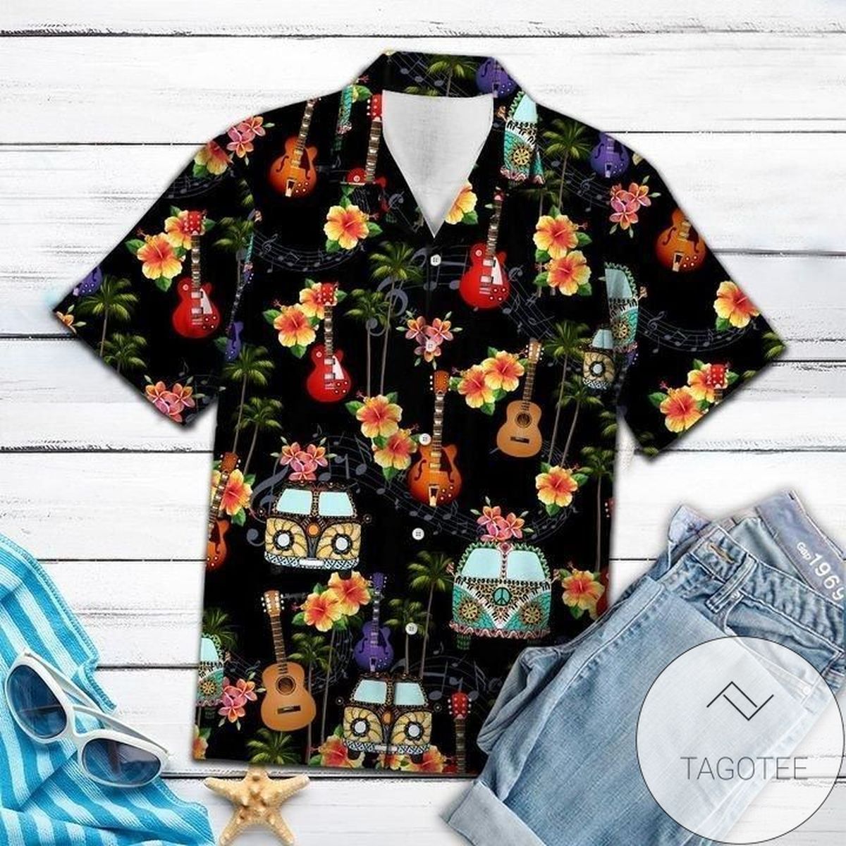 Find Hockey Player Black Tropical Hibiscus Hawaiian Aloha Shirts