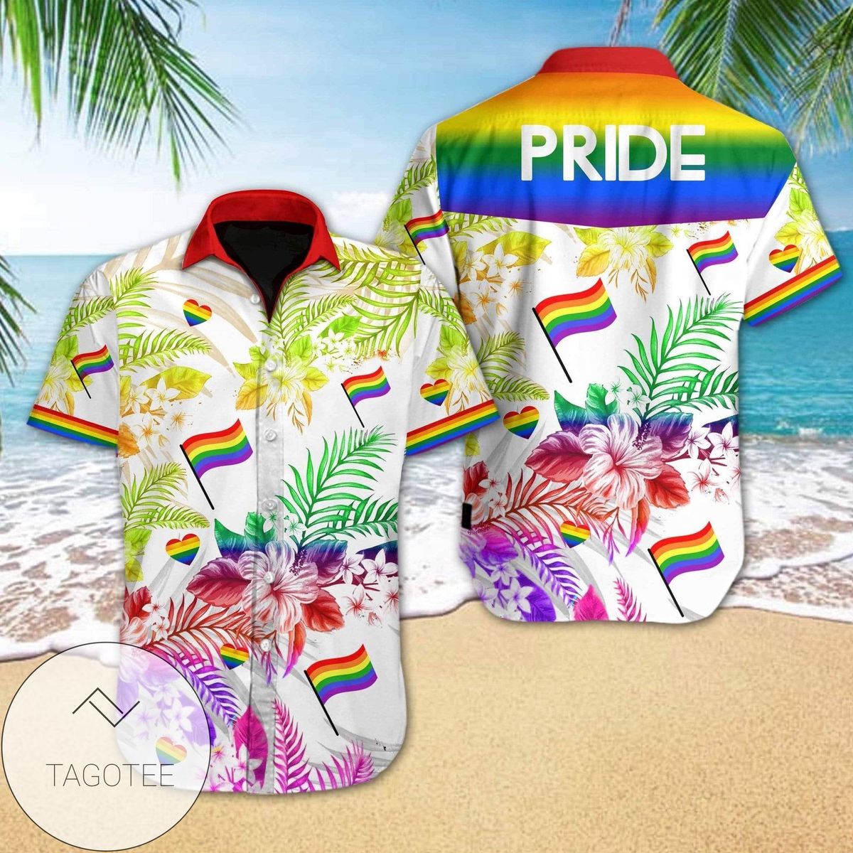 Find Lgbt Flag Hawaii Full Authentic Hawaiian Shirt 2022s