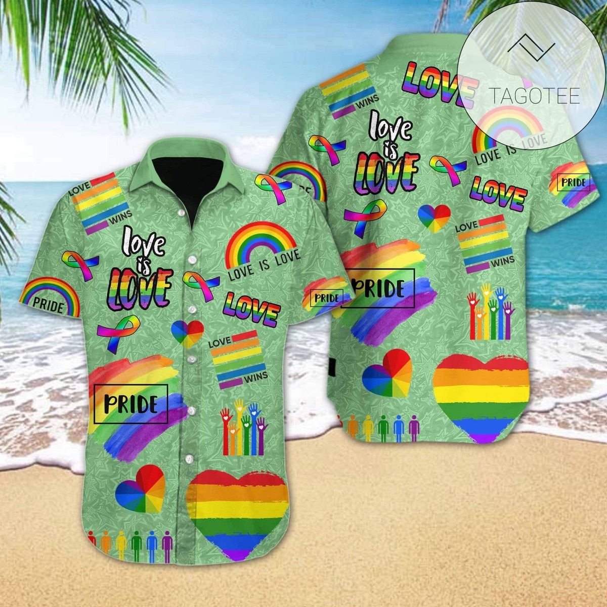 Find Lgbt Flag Hawaii Full Authentic Hawaiian Shirt 2022s