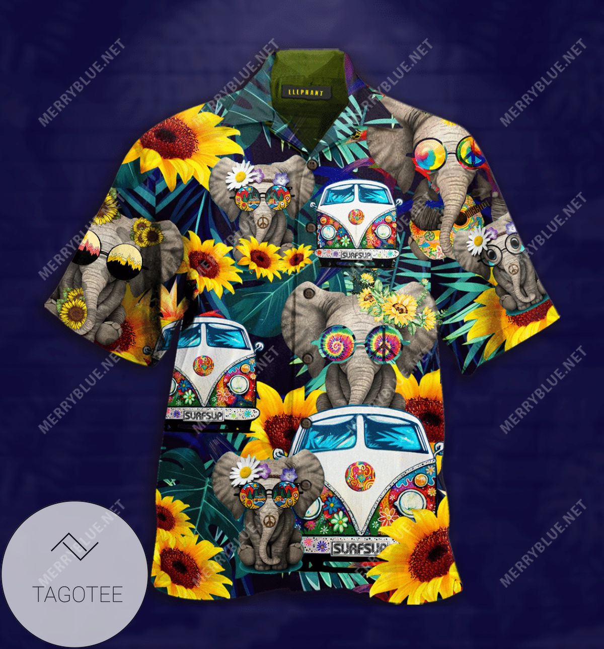 Find Yellow Hippie Bus Authentic Hawaiian Shirt 2022