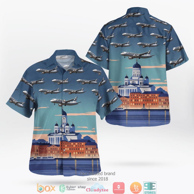 Finland Finnair Airbus A320-200 Hawaiian Shirt