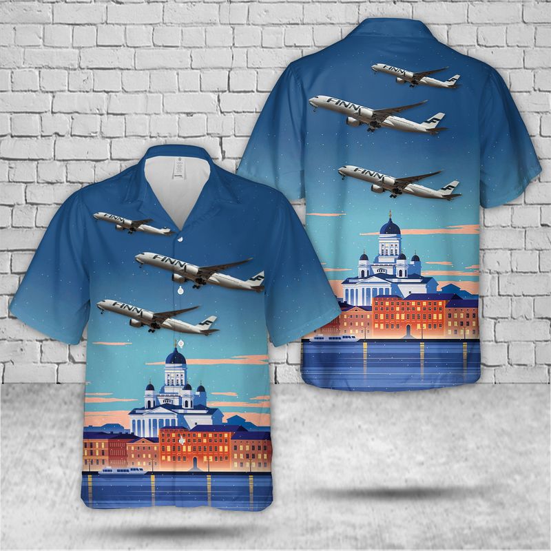 Finland Finnair Airbus A330-300 Hawaiian Shirt