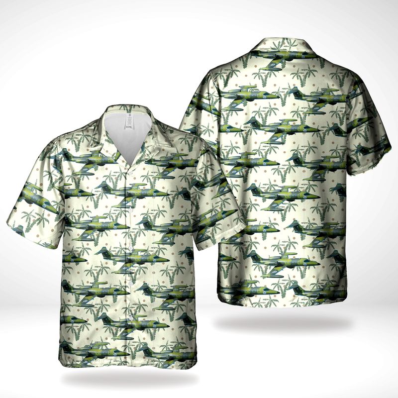 Finnish Air Force Ilmavoimat McDonnell Douglas F-18C Hornet Hawaiian Shirt