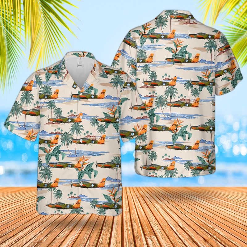 Finnish Air Force Ilmavoimat Valmet L-90 TP Redigo Hawaiian Shirt