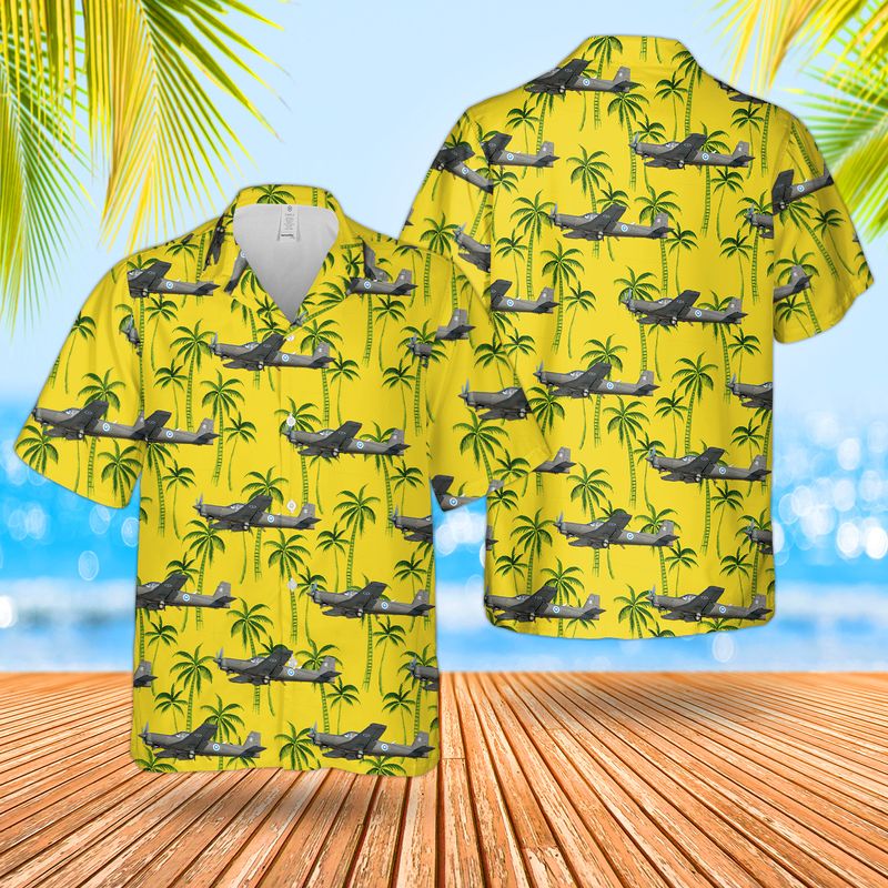 Finnish Air Force Ilmavoimat Valmet L-90TP Redigo Hawaiian Shirt