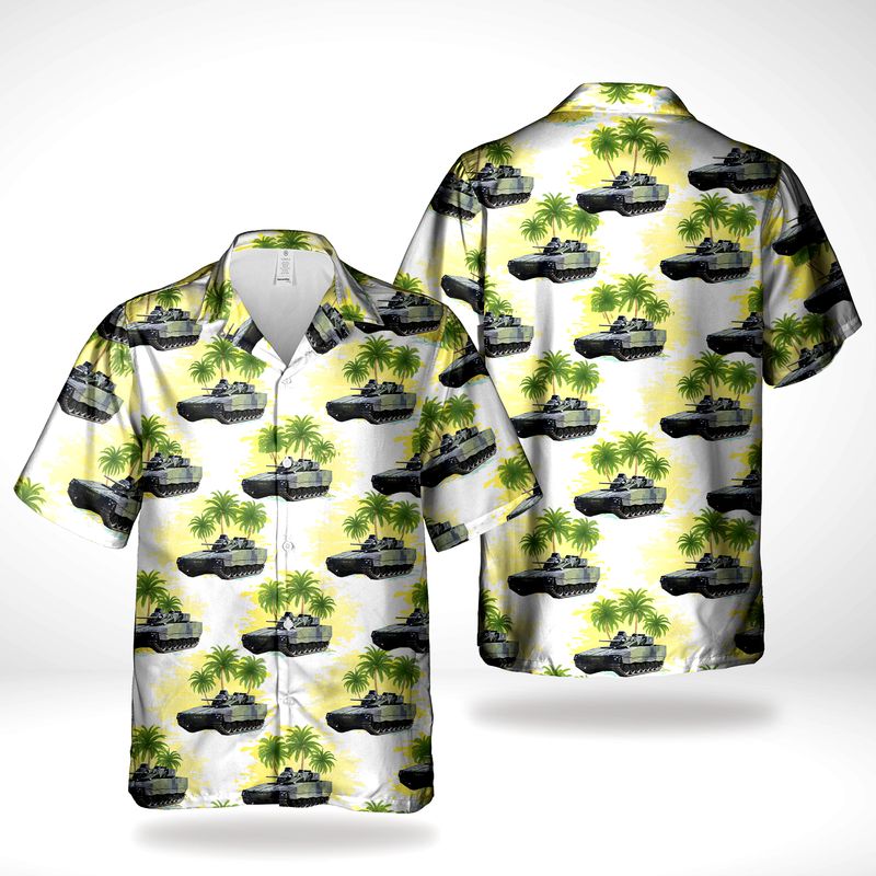 Finnish Army Maavoimat Leopard 2A6 Tank Hawaiian Shirt