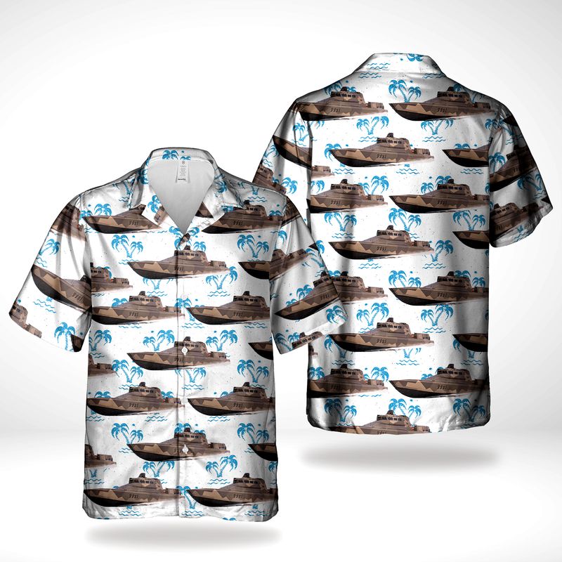 Finnish Navy Merivoimat Rauma-class Missile Boat Hawaiian Shirt